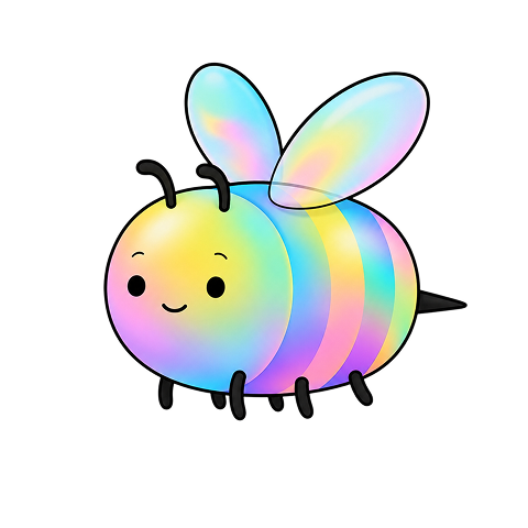 Aurora Prism, a holographic rainbow bee